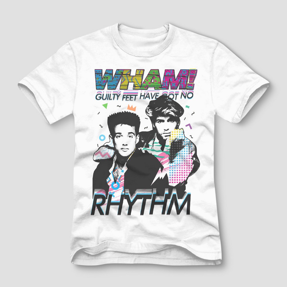Men's Wham! Short Sleeve Graphic T-Shirt - White L