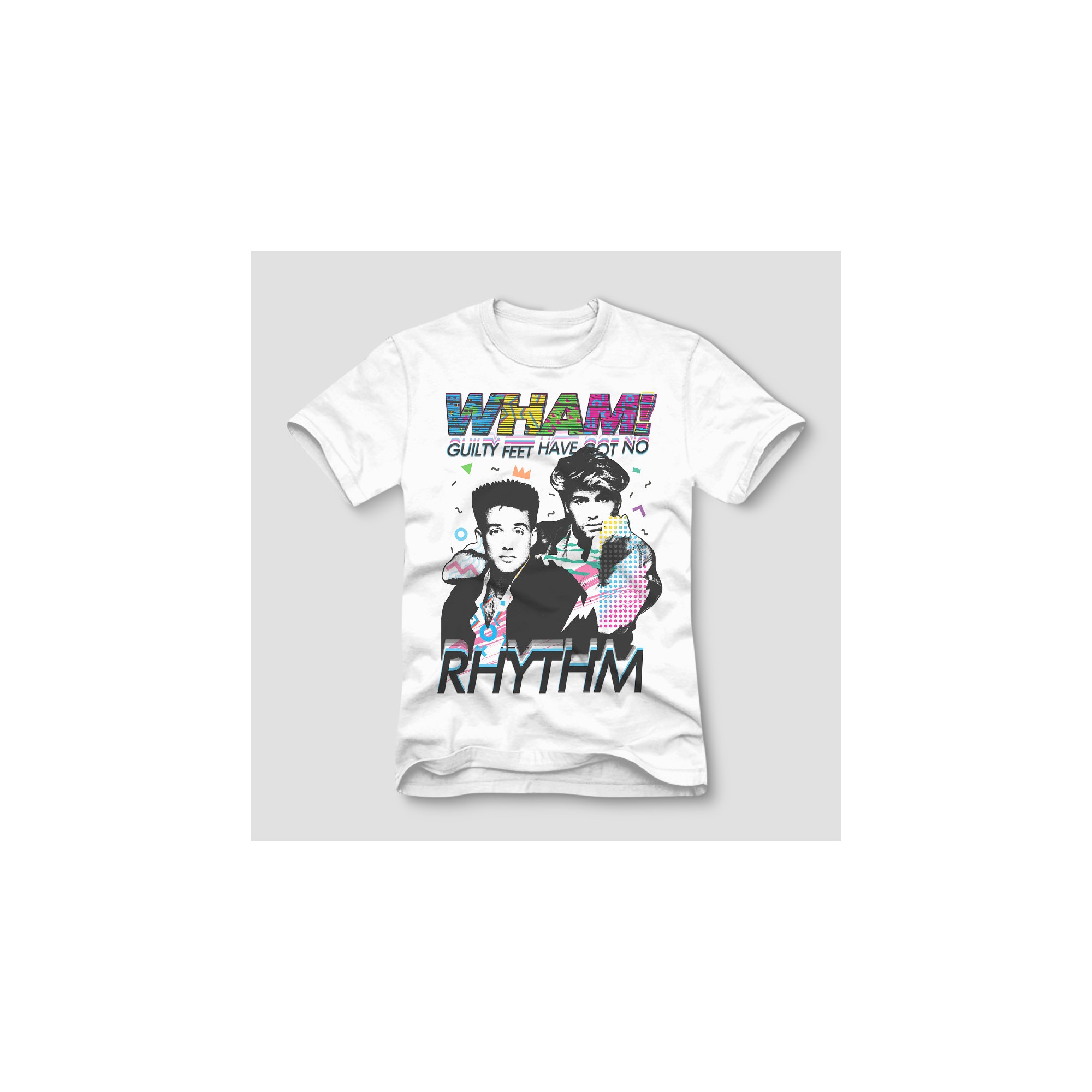 Men's Wham! Short Sleeve Graphic T-Shirt - White L thumbnail