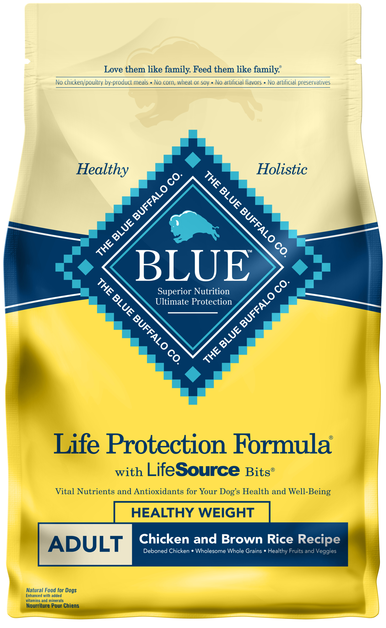 Blue Buffalo Life Protection Formula Natural Adult Healthy Weight Dry Dog Food, Chicken and Brown Rice 3-lb