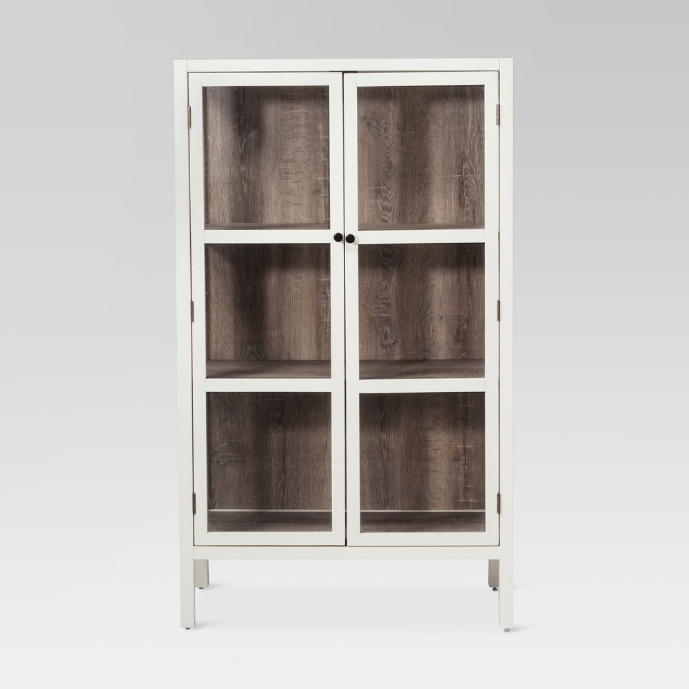 Hadley 56.2 Library Cabinet with Glass - Shell (White) - Threshold