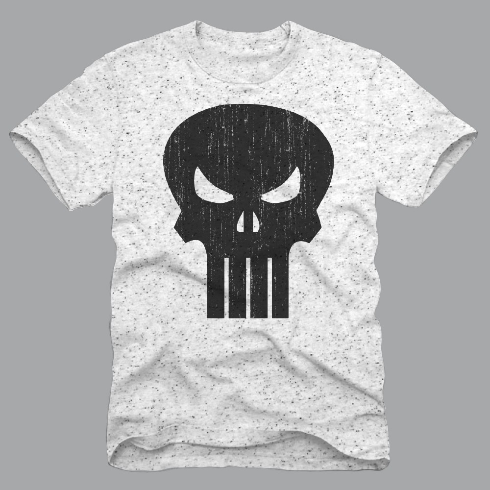Men's Marvel Short Sleeve Punisher Graphic T-Shirt - White L