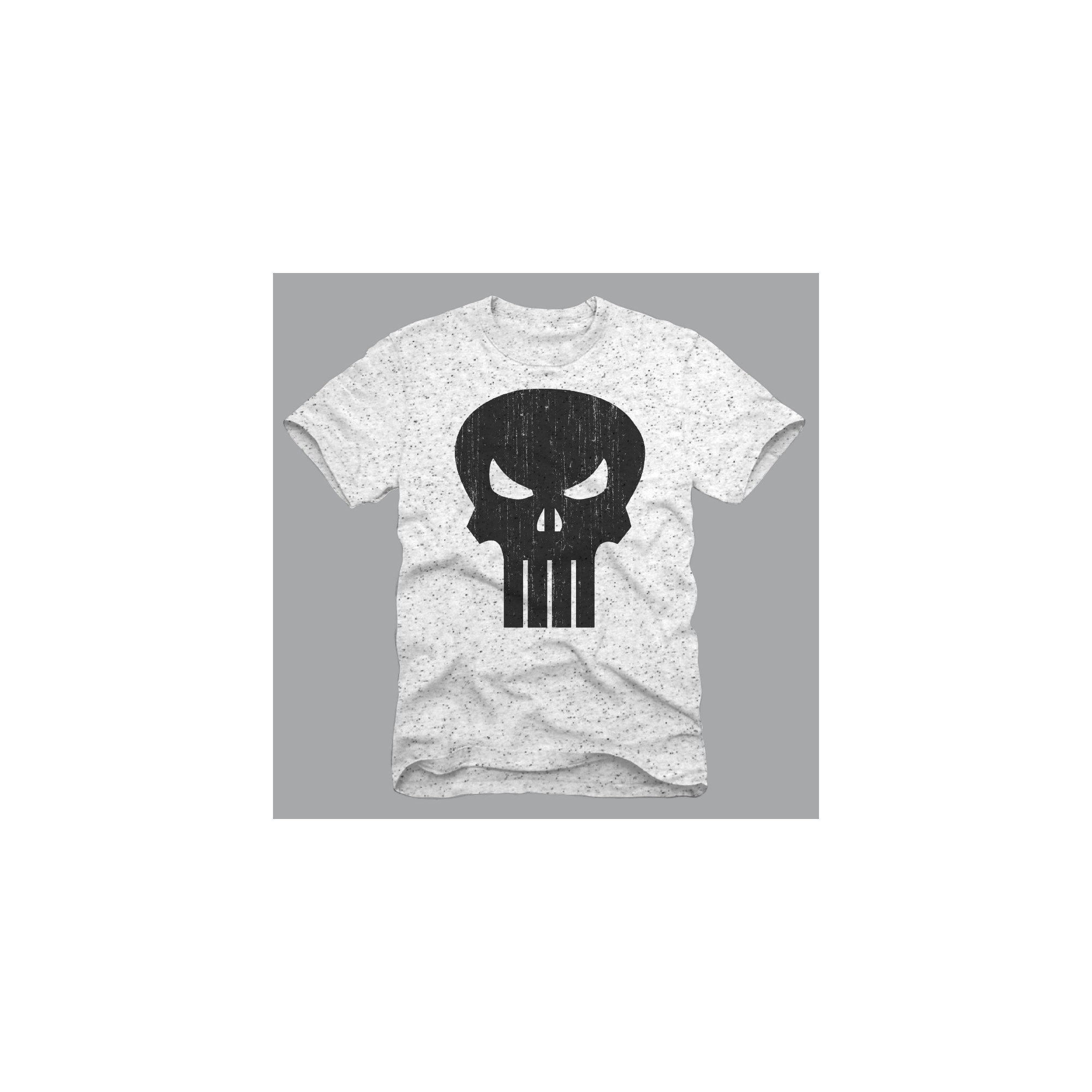 Men's Marvel Short Sleeve Punisher Graphic T-Shirt - White L thumbnail