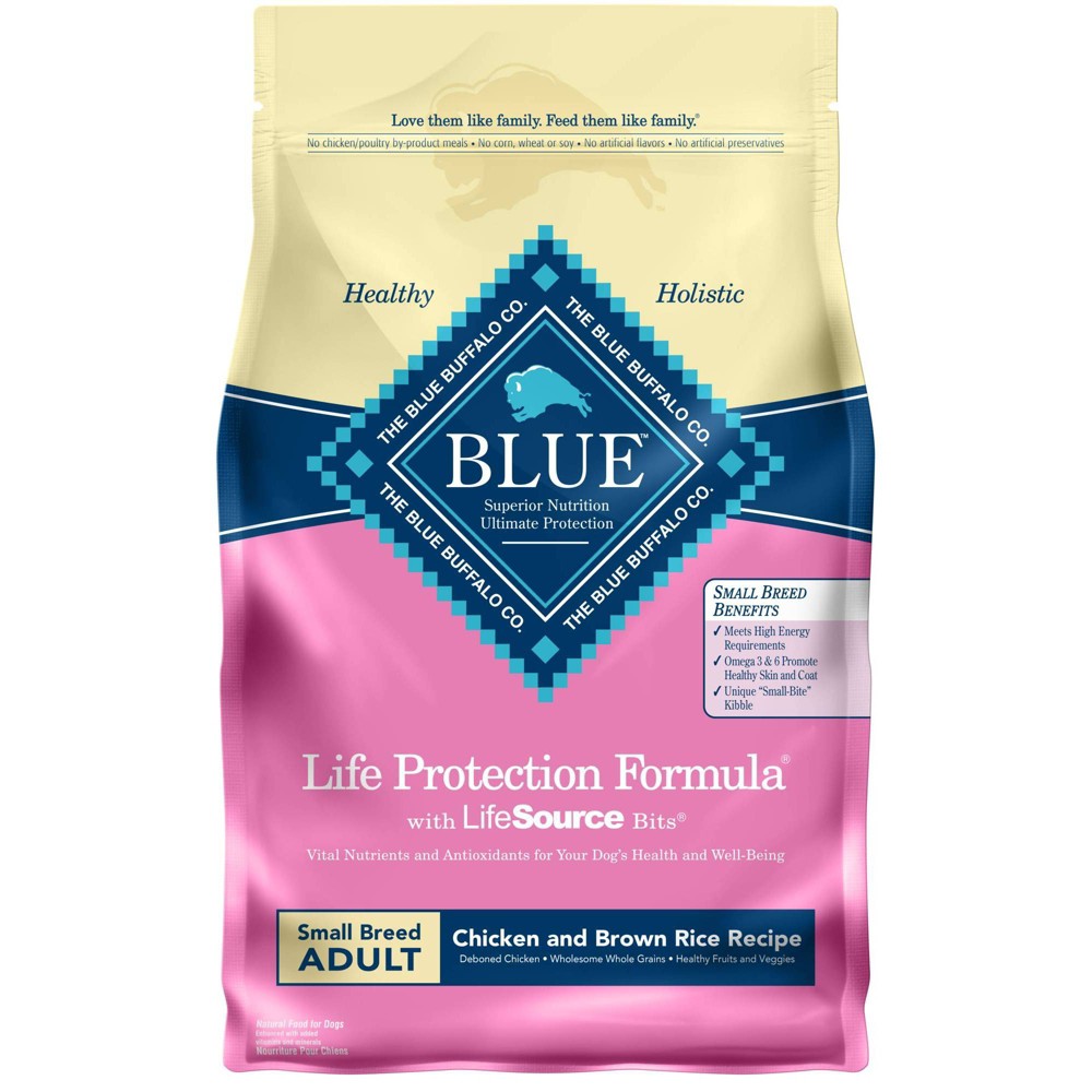 Blue Buffalo Life Protection Formula Natural Adult Small Breed Dry Dog Food  Chicken and Brown Rice 3-lb