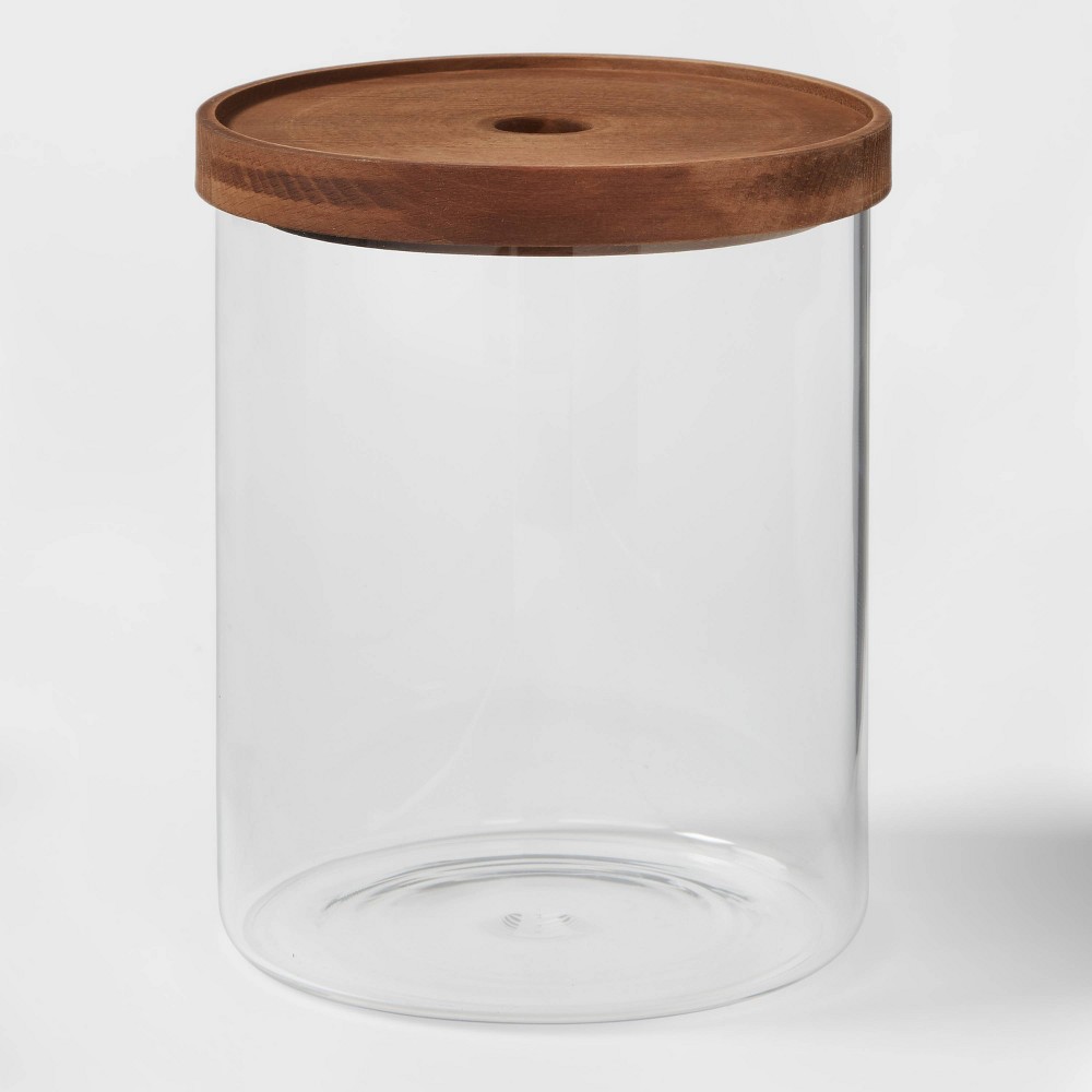 Glass Storage Canister with Wood Lid - 105oz - Threshold™