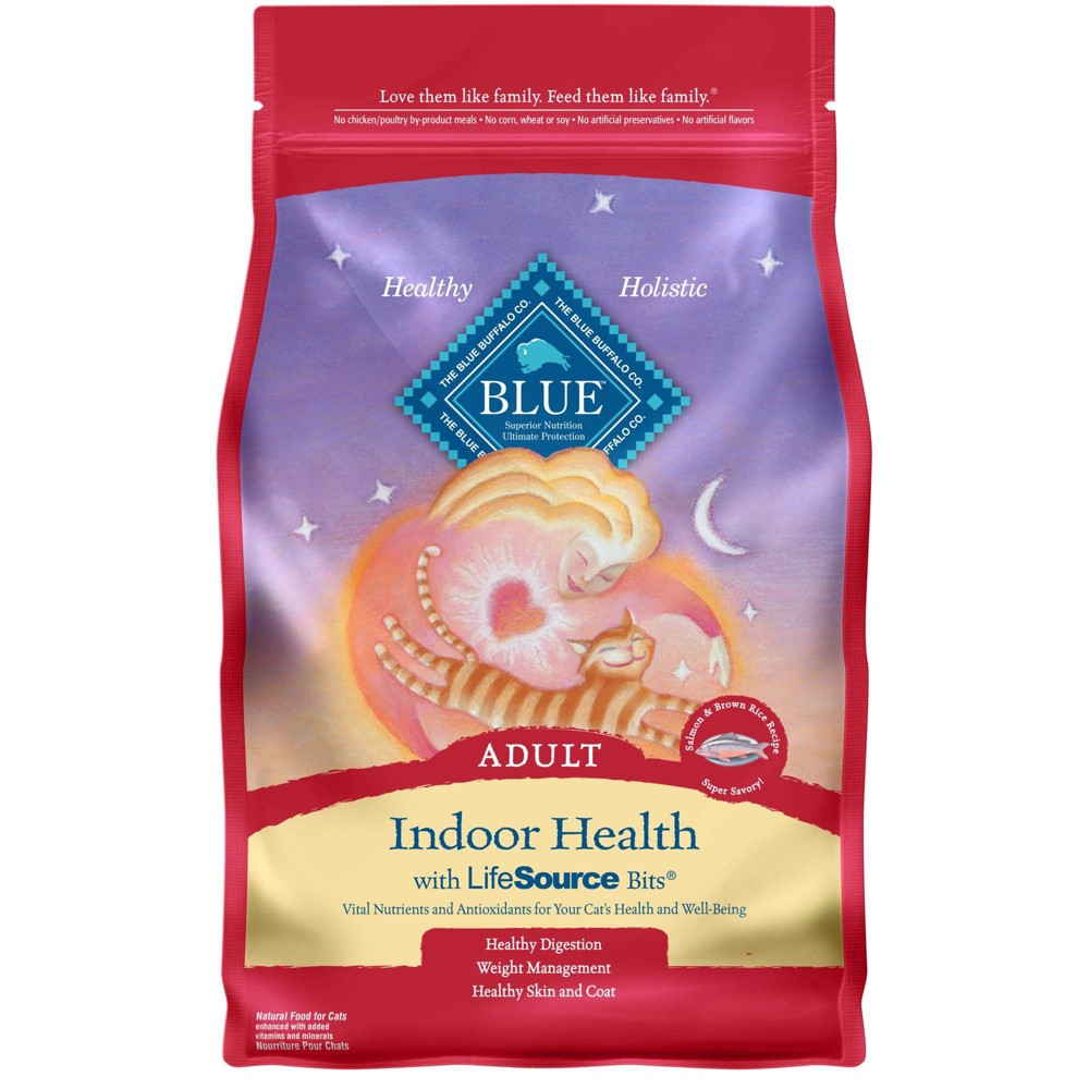 Blue Buffalo Tastefuls Dry Food  Adult Indoor Cat  Salmon and Brown Rice  5-lb. Bag
