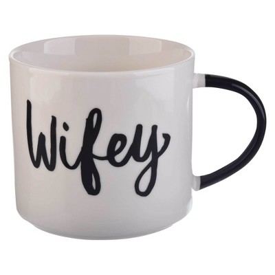 15oz Porcelain Stackable Coffee Mug White - Threshold