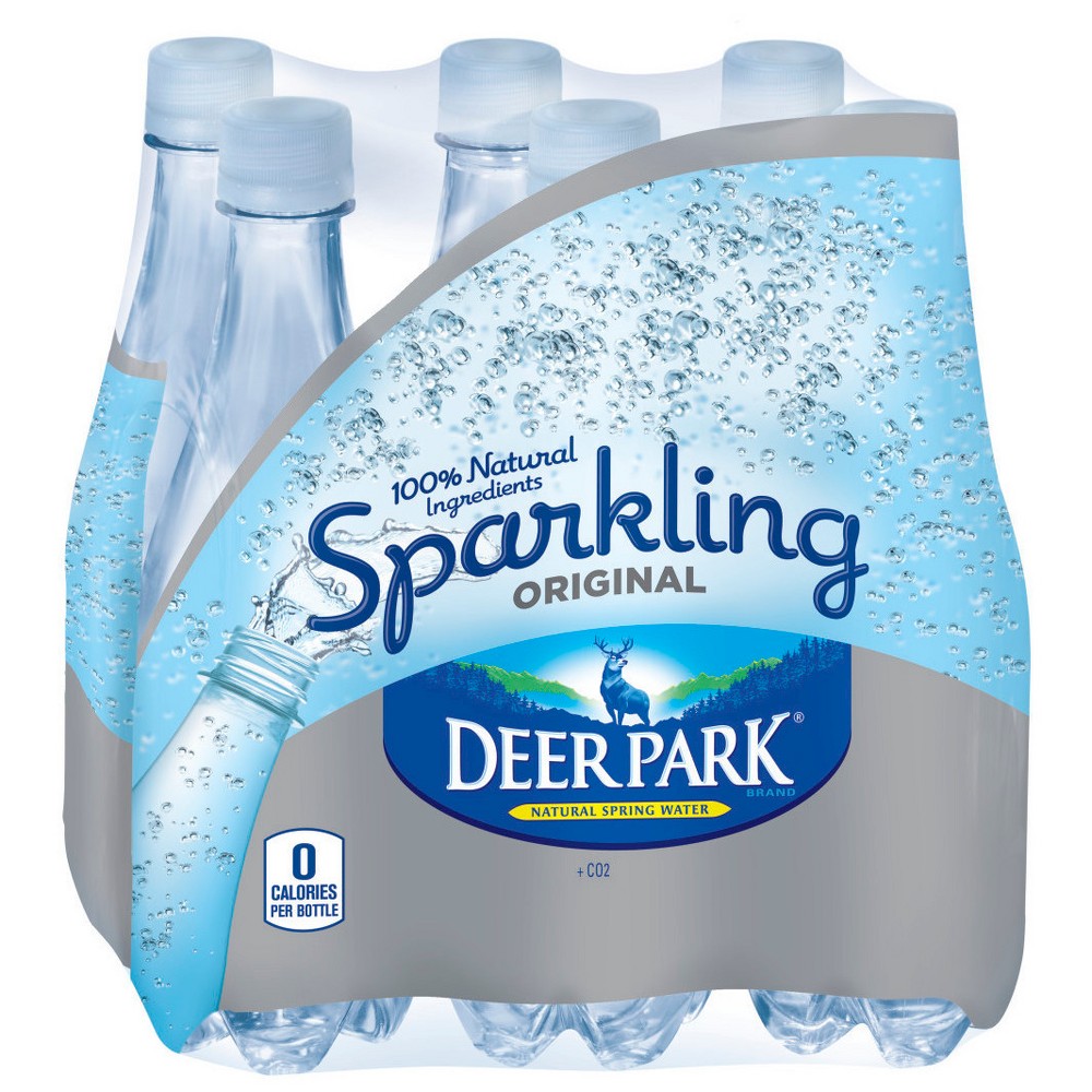 Deer Park Brand Sparkling Natural Spring Water - 6pk/16.9 Fl Oz Bottles