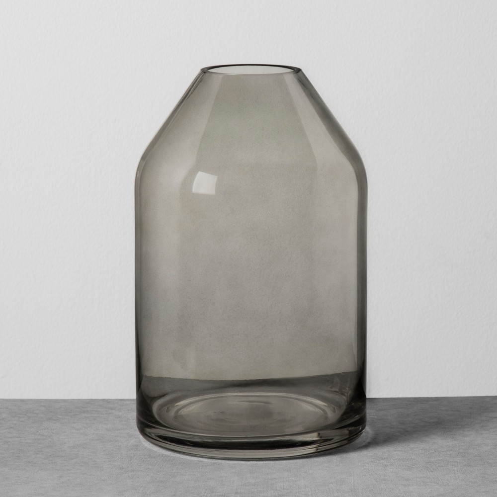 Smoke (Grey) Glass Jug Vase Medium - Hearth & Hand with Magnolia