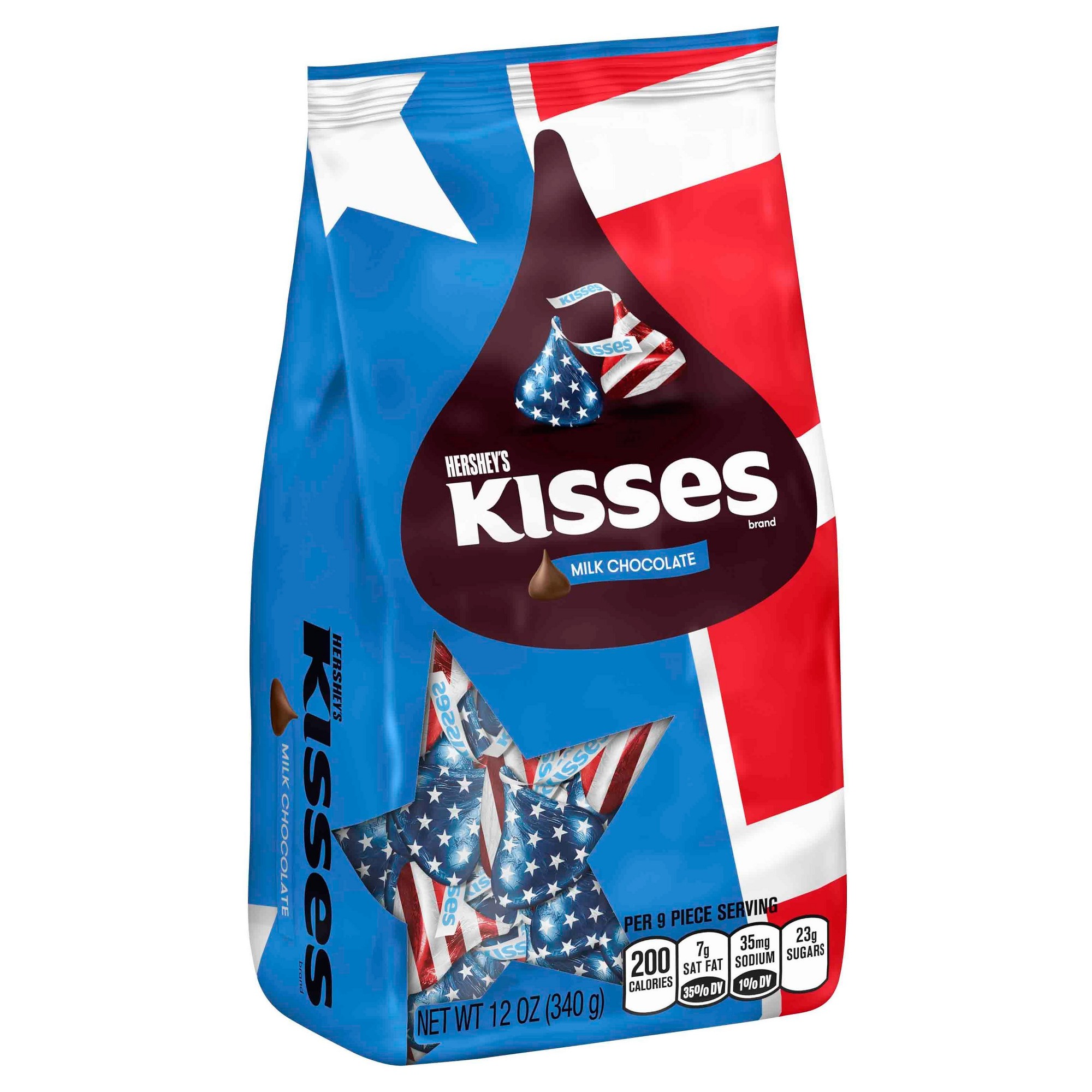 Hershey's Kisses Milk Chocolates Red, White & Blue - 12oz thumbnail