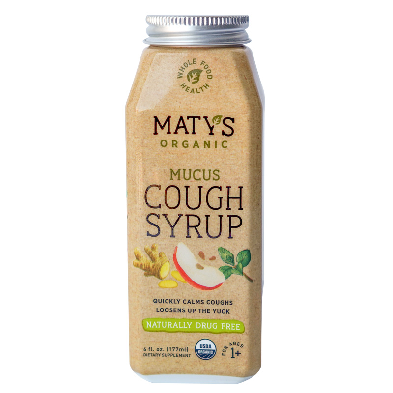 Maty's, Organic Mucus Cough Syrup, Ages 12+, 6 Fl Oz (177 Ml)