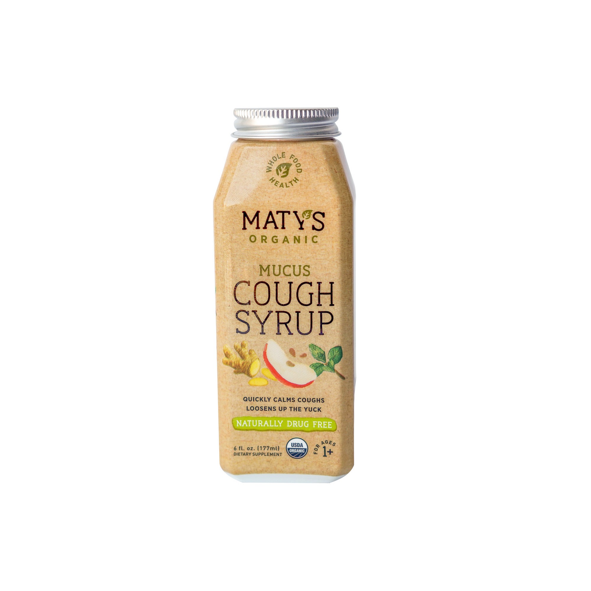 Maty's, Organic Mucus Cough Syrup, Ages 12+, 6 Fl Oz (177 Ml) thumbnail