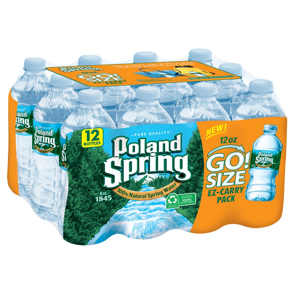 Poland Spring Brand 100% Natural Spring Water - 12pk/12 Fl Oz Bottles