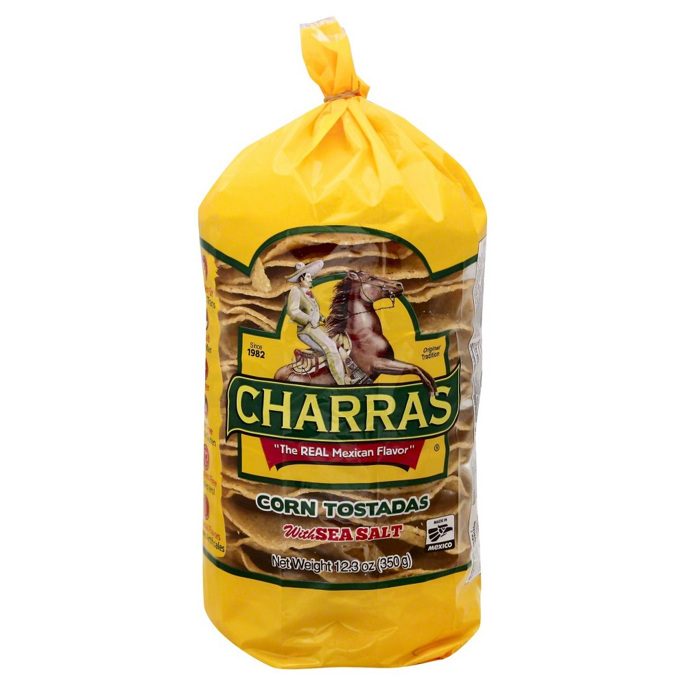 Charras Sea Salt Flavored Corn Tortilla Chips 12.3 Oz 8 Pk