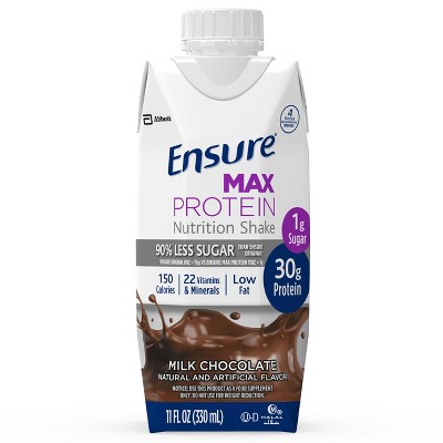 Ensure Max Protein Nutrition Shake Milk Chocolate Non-Caffeinated - 30g Protein - 11 Fl Oz/4pk thumbnail