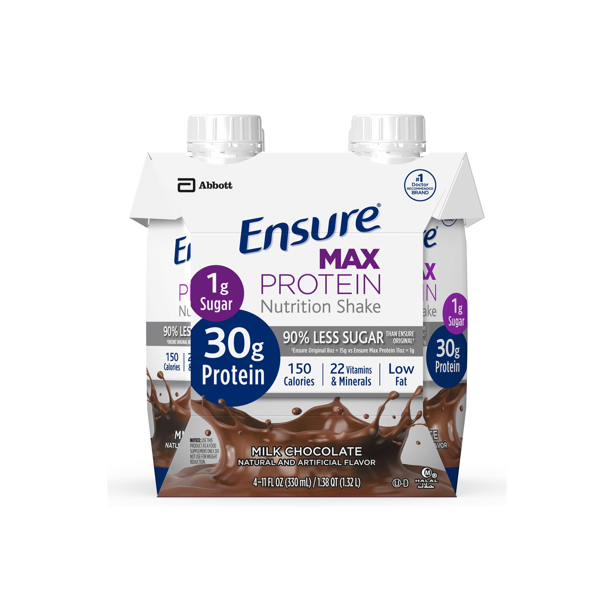 Ensure Max Protein Nutrition Shake Milk Chocolate Non-Caffeinated - 30g Protein - 11 Fl Oz/4pk thumbnail