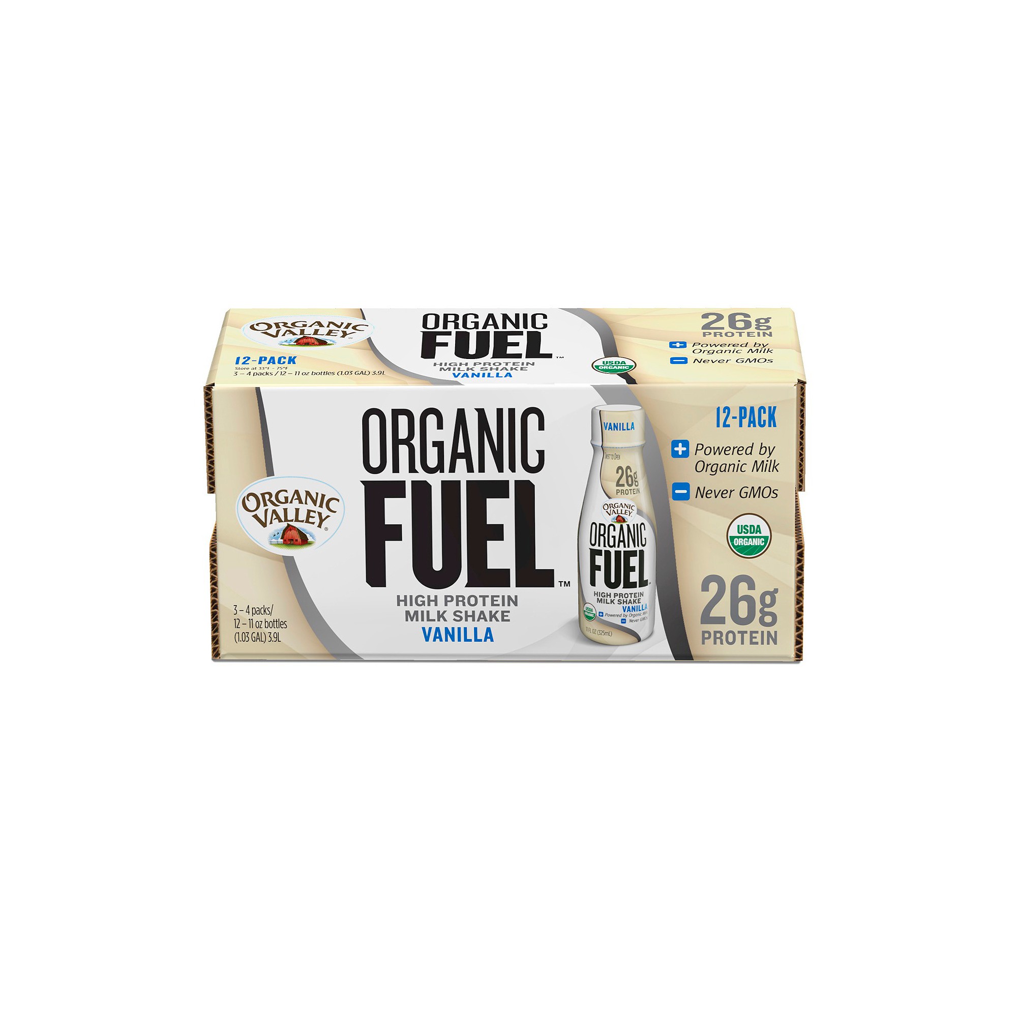 Organic Valley Fuel Milk Protein Shake - Vanilla - 12ct thumbnail