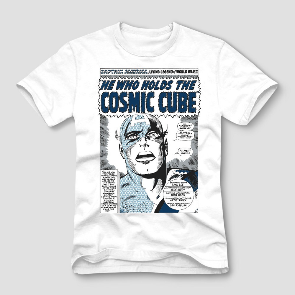 Men's Marvel Captain America Short Sleeve Graphic T-Shirt - White L