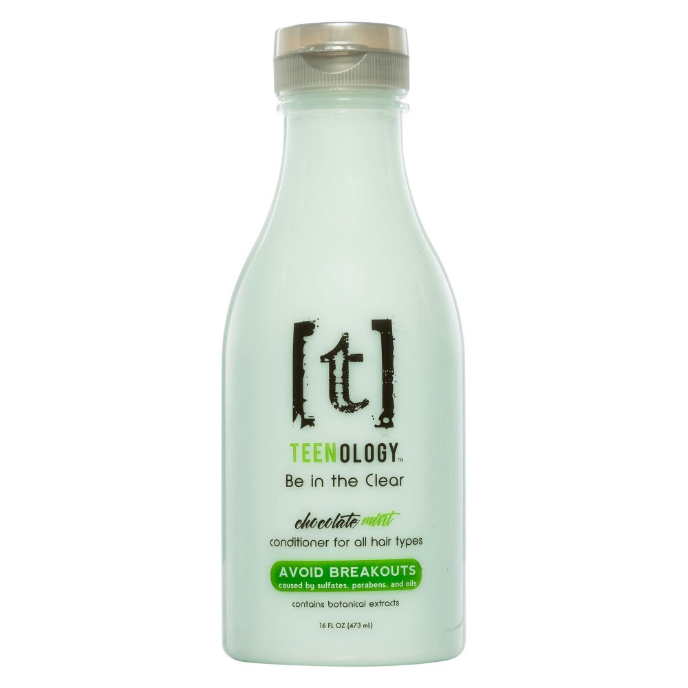 Teenology Conditioner for Teens  Avoid Forehead and Body Acne  Sulfate and Paraben Free Noncomedogenic Natural Botanical Extracts Sweet Mint  16 Oz