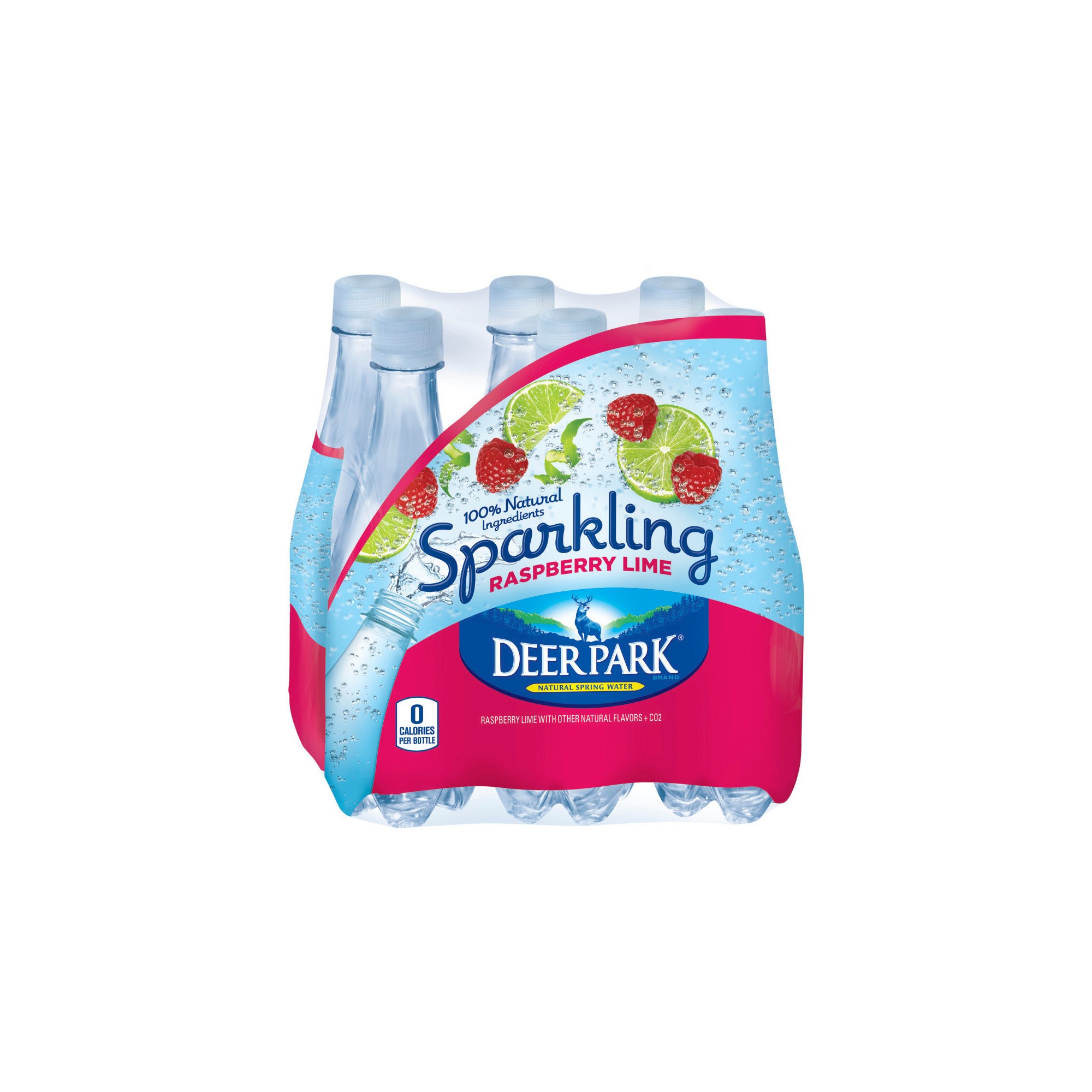 Deer Park Brand Sparkling Natural Spring Water - Raspberry Lime - 6pk/16.9 Fl Oz Bottles thumbnail