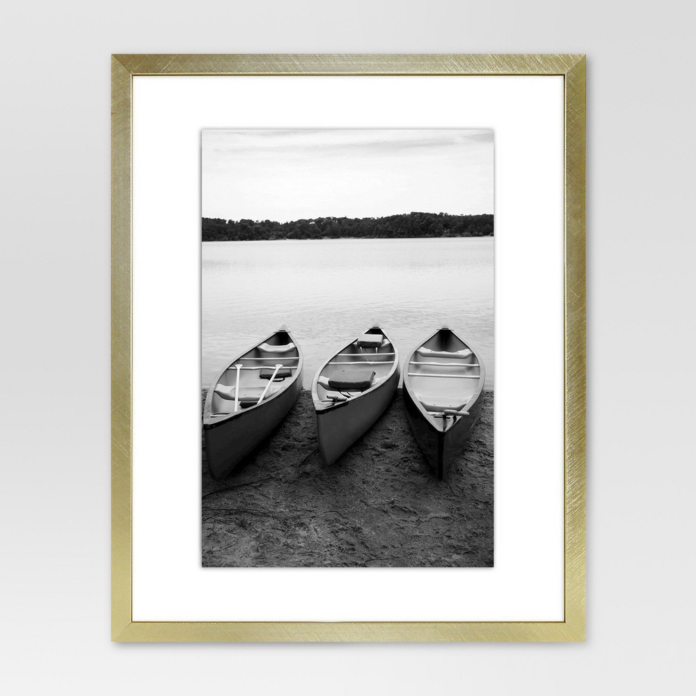 8"x10" Metal Single Picture Float Frame Brass - Project 62