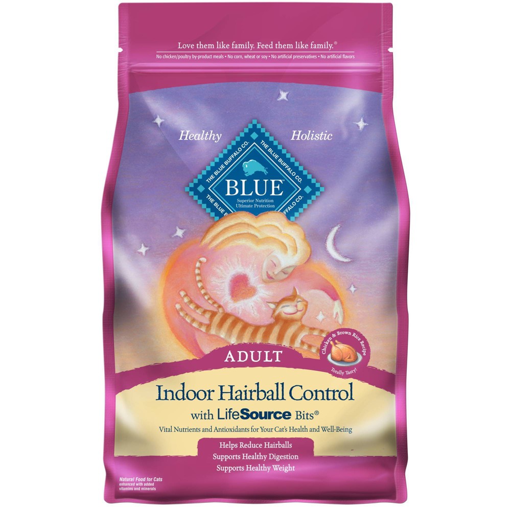 Blue Buffalo Tastefuls Dry Cat Food  Hairball Control  Chicken and Brown Rice  5-lb. Bag