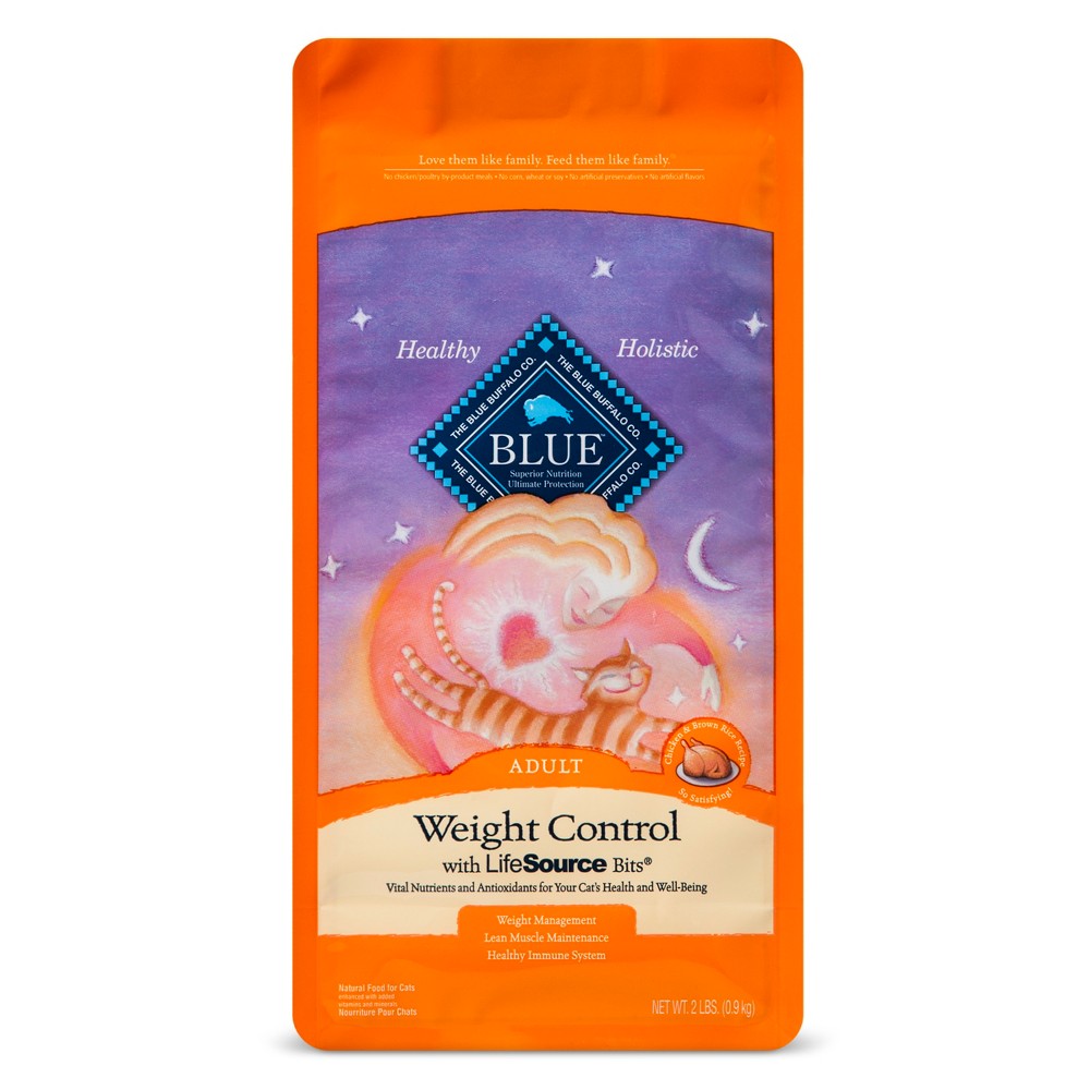 Blue Buffalo Weight Control Chicken & Brown Rice Recipe Adult Dry Cat Food, 2-lb Bag