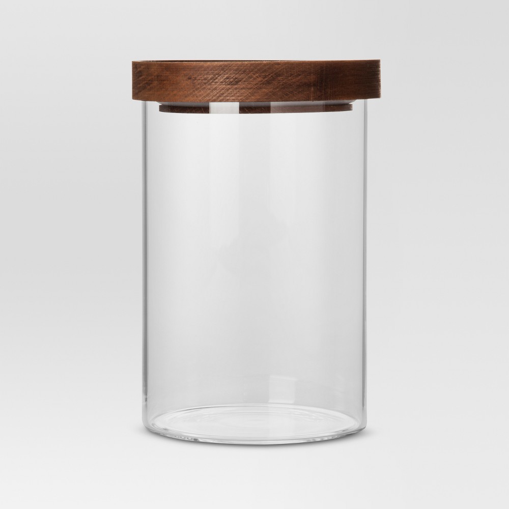 Medium Glass Storage Canister with Wood Lid - Threshold