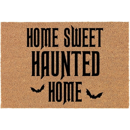 Doormat Natural Coir Door Mat Home Sweet Haunted Home (24  X 16 )