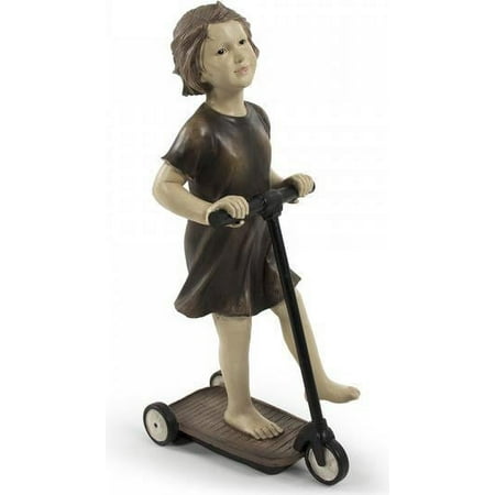 Statuette Statue Girl on Scooter Resin New ZT-2518