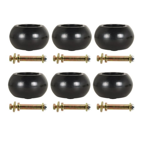 Findmall 6Pcs 5  Anti Scalp Deck Wheel with Kit Exmark Mower 103-7263 109-2098 1-603299