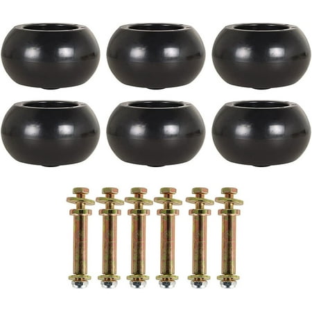 6Pcs Mower Deck Wheels with Hardware Kit Replacement for Mower 103-3168 103-7263 109-2098 1-603299