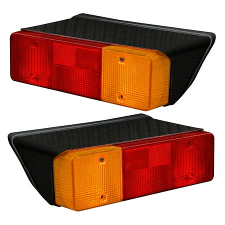 APSMOTIV 2x Rear Combination Light Assembly Tail Lights 12v Bulbs Suitable for JD Tractors 5035 5103 5104 5204 5310