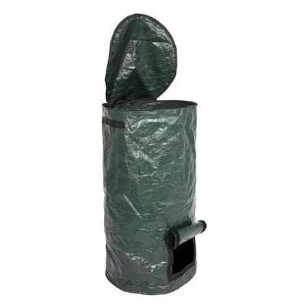 15 Gallon Garden Compost Bags Reusable Lawn Leaf Bags Heavy Duty Yard Trash Bags with Zipper Lid and Handles Compost Bin Outdoor Containers for Cleani