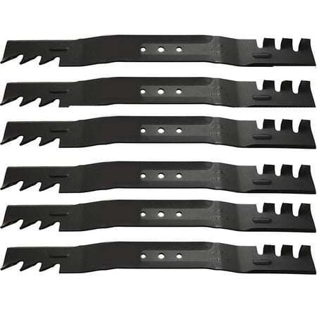 Set of 6 New Toothed Mulching Blade Fits Toro 20001  20003  20005  20008  20009  20012  20013 Models Interchangeable with 108-9764-03  131-4547-03  13