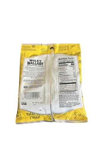 Wiley Wallaby  Lemonade Licorice Candy  Vegan  Fat Free  No High Fructose Corn Syrup  2 - Packs thumbnail