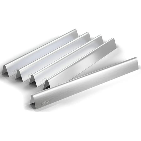 Grisun 7540 24.5 Inches Flavor Bars for Weber Genesis 300 Series  E310  E320  S310  S320 (with Side Control Panel)  304 Stainless Steel Heat Plates fo