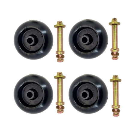 Pack of 4 Deck Wheels 103-3168 103-7263 103-4051 with Bolts Locknuts Replacement Parts Lightweight 68-2730 022-5234-98
