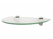 John Sterling KT-0134-812SN Curved Glass Shelf Kit, Satin Nickel, 8-Inch by