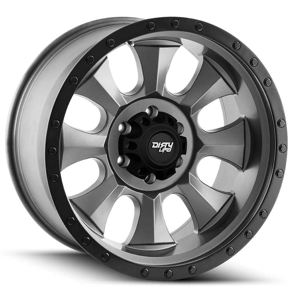 Dirty Life Ironman-9300 20x10 5x150 -19et 110cb Matte Gunmetal/black Beadlock