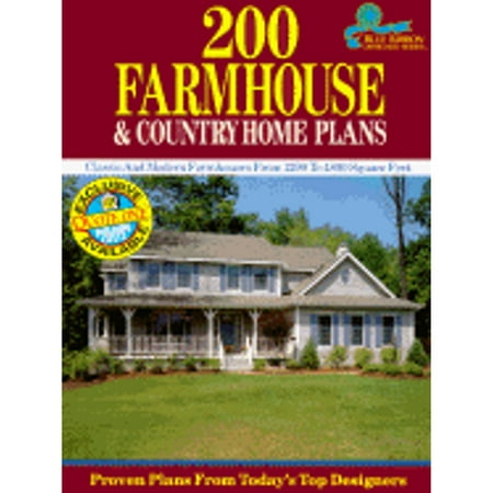Pre-Owned 200 Farmhouse and Country Home Plans: Classic and Modern Farmhouses from 1299 to 4890 (Paperback 9780918894960) by Home Planners Inc