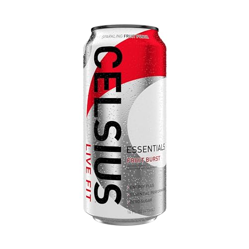 CELSIUS ESSENTIALS  Sparkling Fruit Burst  Performance Energy Drink 16 Fl Oz (Pack of 12) thumbnail