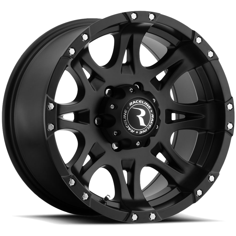 Raceline 981-RAPTOR 18  Cast Aluminum Wheel  RAPTOR BLACK 18X9 6X135 +25mm Fits Select: 2019 FORD F150 SUPERCREW  2016-2018 FORD F150