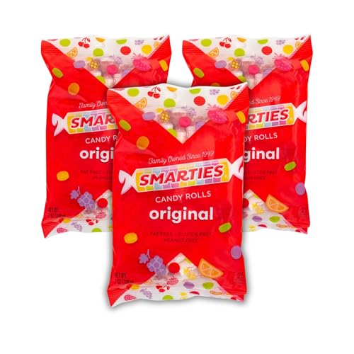 Smarties Assorted Flavor Hard Candy Rolls, 7 Oz, Pack of 3