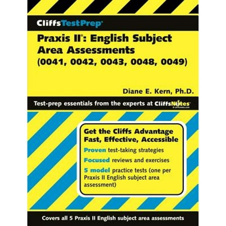 Pre-Owned Cliffstestprep Praxis II: English Subject Area Assessments (0041  0042  0043  0048  0049) (Paperback 9780471785064) by Diane E Kern