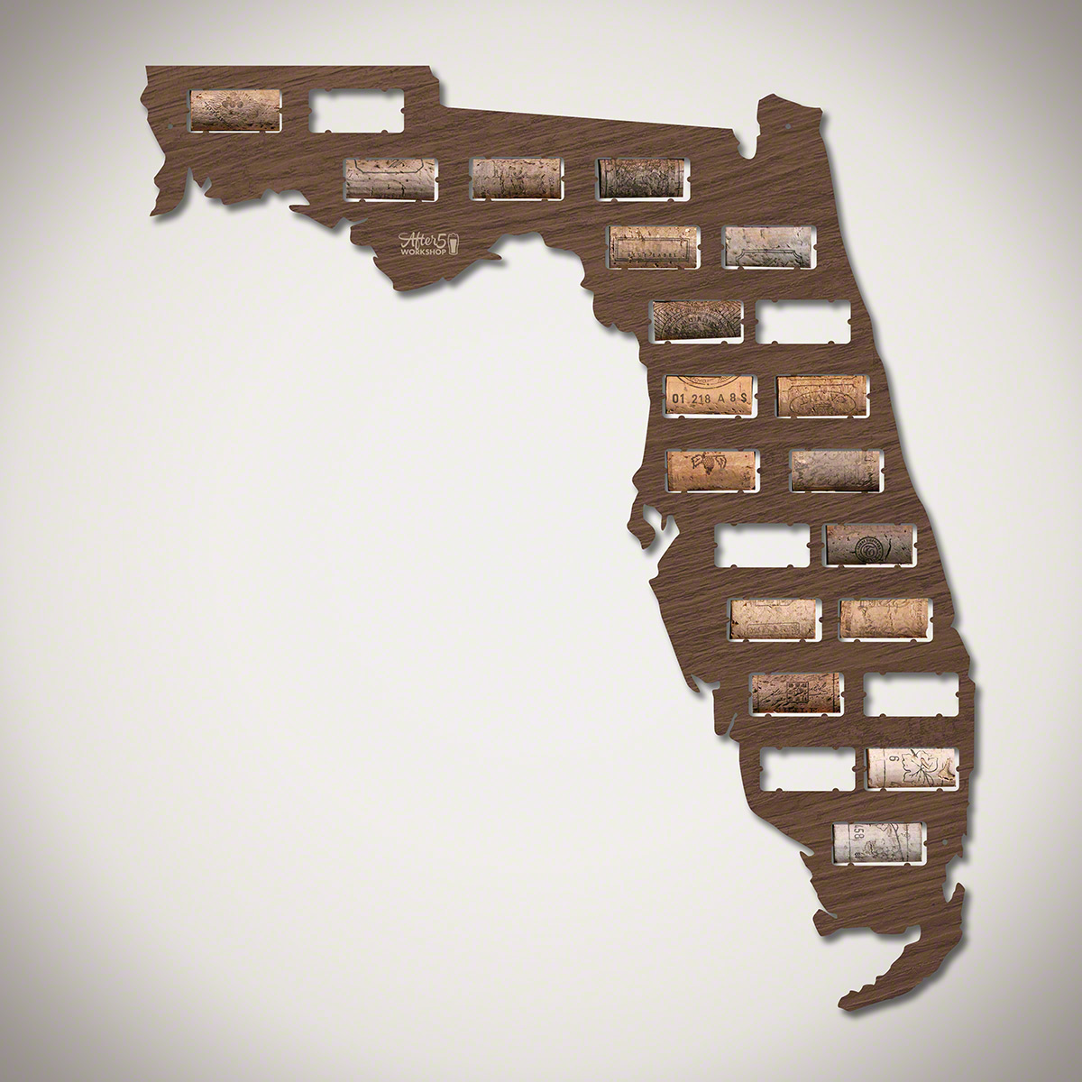 Florida Wine Cork Map