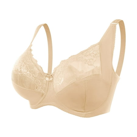 GWAABD Padded Bra Women Large Underwear in Europe and America G Cup Large Lace Thin Style Steel Ring and Double Bra