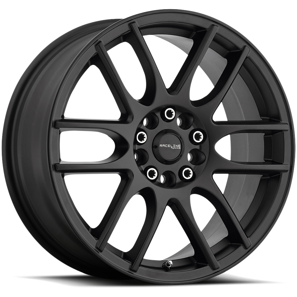 Raceline 141B-Mystique 17  Cast Aluminum Wheel  MYSTIQUE BLACK 17X7.5 5X112/5X120 +40mm