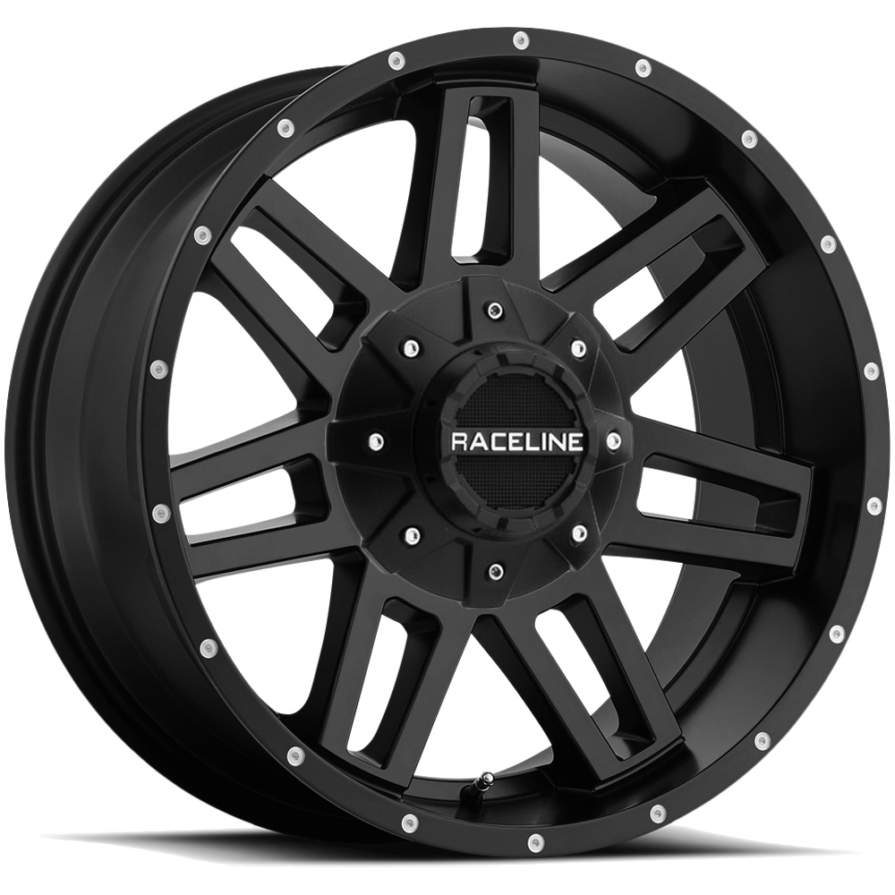 Raceline 931B-INJECTOR 18  Cast Aluminum Wheel  INJECTOR BLACK 18X9 5X4.5/5X5 -12mm Fits Select: 2021 JEEP WRANGLER UNLIMITED SPORT  2017-2019 JEEP WR
