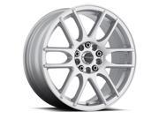 Raceline 141S-Mystique 15  Cast Aluminum Wheel  MYSTIQUE SILVER 15X7 4X100/4X108 +40mm