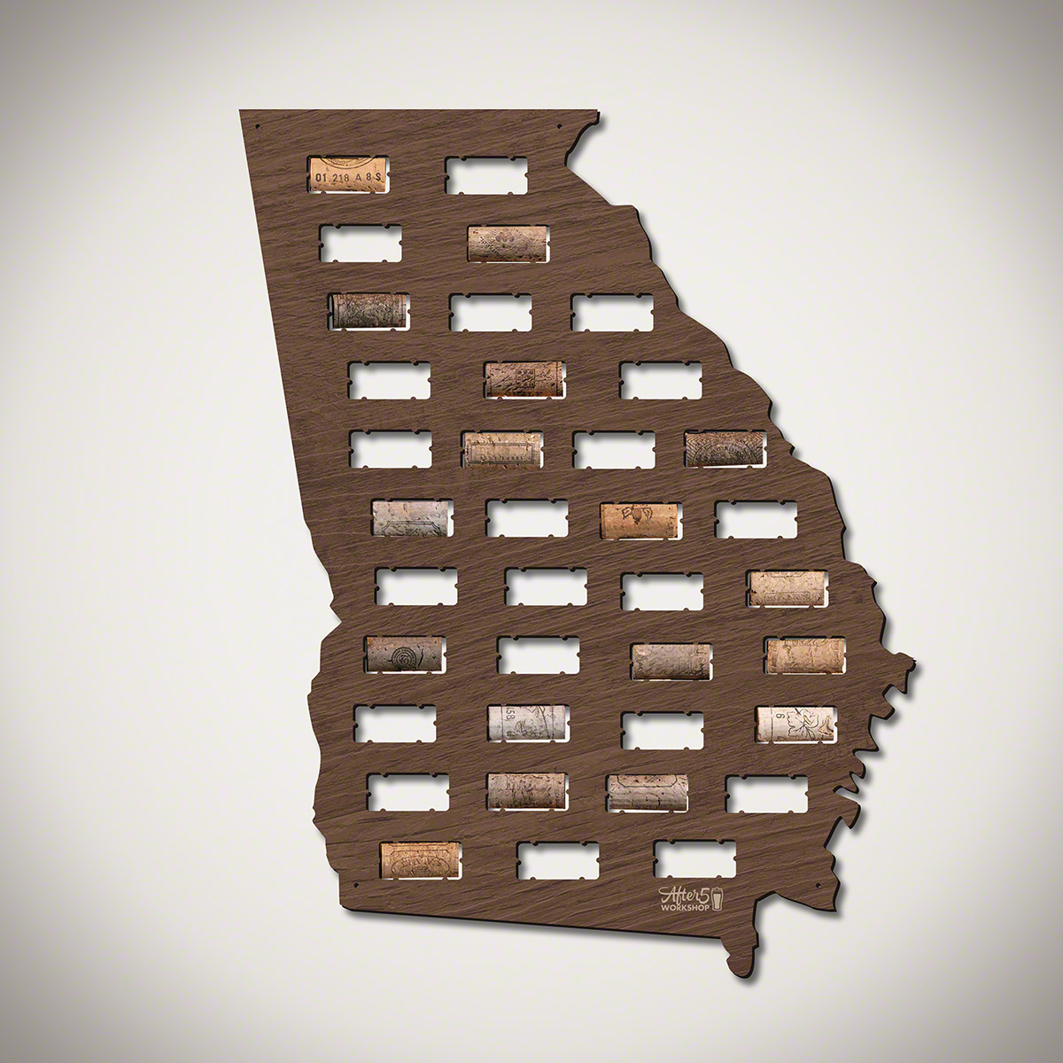 Georgia Wine Cork Map
